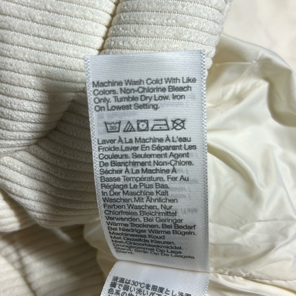 NWT Madewell Cream Corduroy Holland Quilted Puffer Parka Jacket sz 1X - Picture 15 of 17